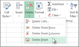 deleted sheets in Excel